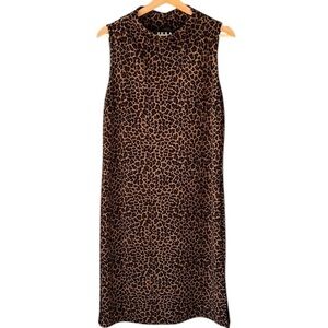 JKLA Vintage Sz M Sleeveless Sheath Dress Animal Print